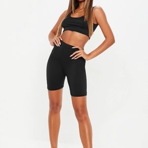 Black biker two piece set